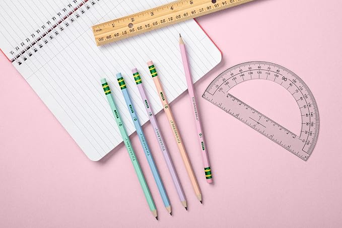 Ticonderoga® Pastel Pencils, 2 Soft, Assorted Colors, Pack Of 10 Pencils