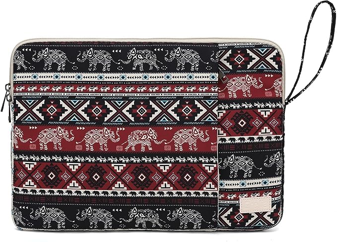 Laptop Sleeve 13.3 inch14 Inch, 15.6inchWater Resistant Traveling Computer Cover with Handle, Shockproof Protective Carrying Laptop Case (Y8-Red Elephant, 12.5 inch-13.5 inch)