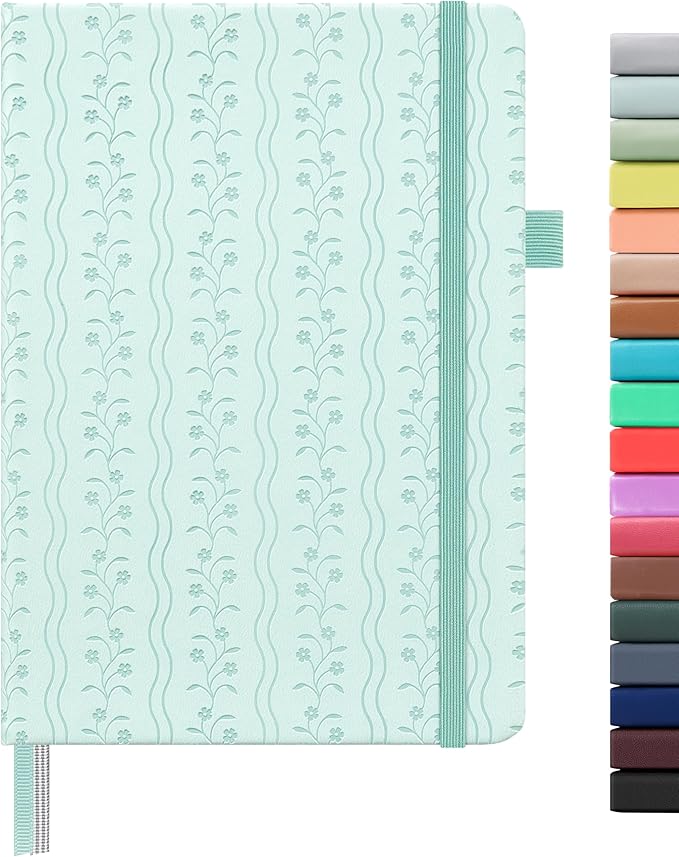 &And Per Se Lined Hardcover Notebook – A5 5.7"x8" College Ruled, 160 Pages, 100gsm Thick Paper – Aesthetic Journal for Women, Gift-Ready Planner, Everyday Writing Notebook (Light Blue)