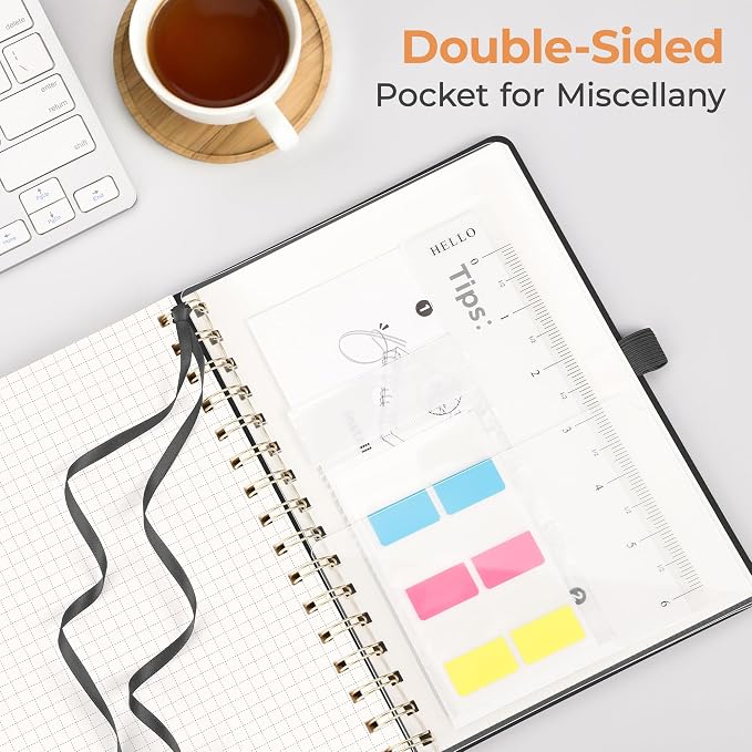 AHGXG Graph Grid Paper Notebook, 160 Pages, A5 Medium Size (5.7'' x 8.3'')