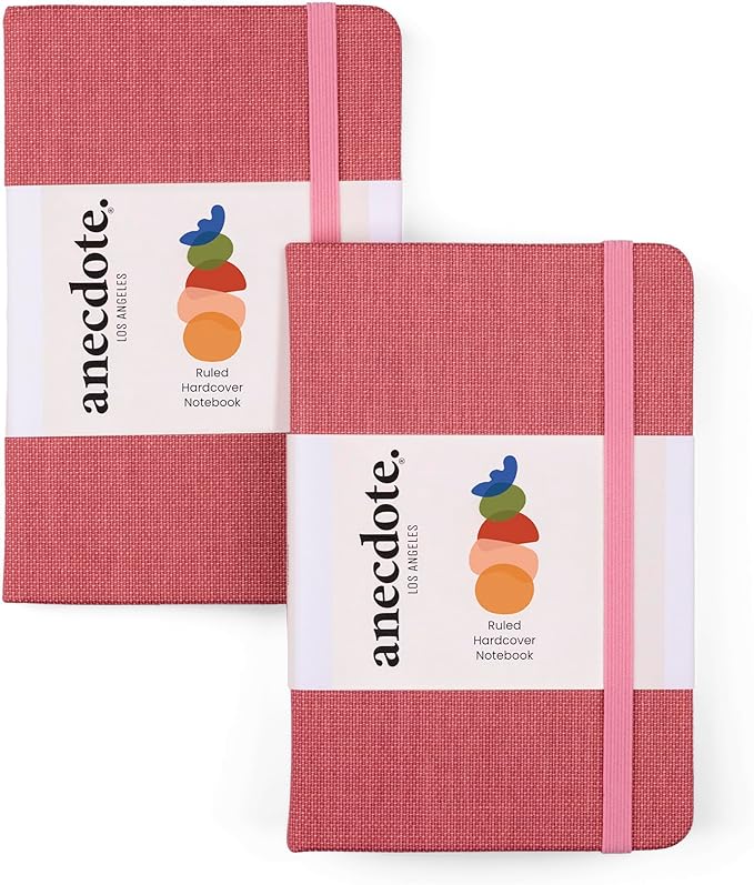 ANECDOTE. Small Journal Notebook for Men & Women, 192 Pages | Thick 80 GSM Lined Paper| Hardcover (5.5"x3.5" Pocket Size) | Daily Journaling Diary for Work, Travel, School & Office Use (Blossom)