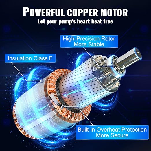 VEVOR Deep Well Submersible Pump, 1HP 115V/60Hz, 37gpm Flow 207ft Head, with 33ft Electric Cord, 4" Stainless Steel Water Pump for Industrial, Irrigation&Home Use, IP68 Waterproof Grade | for Industrial Irrigation & Home Use, 4" Stainless Steel Water P...