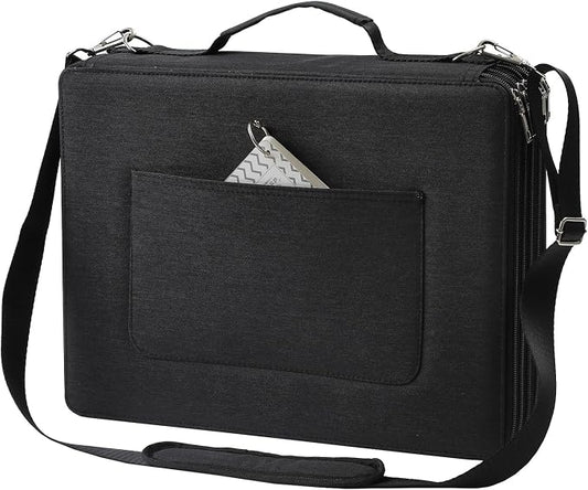 600-Slot Colored Pencil Case, 5-Layer Zipper with Shoulder strap and Handle | Organizer Bag for Pencil Storage Case for Artist Painter Office Sketch Travel Supplies