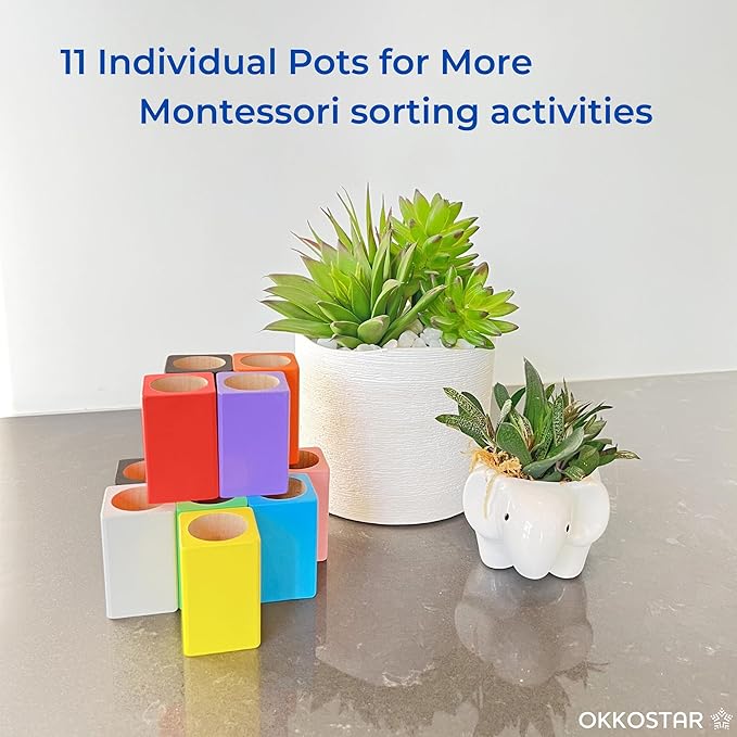 Montessori Crayon Holder for Kids - Craft Supply Organizer - Classroom Storage Caddy Case - Perfect for Colored Pencils [Crayons or Pencils NOT Included] (Large)