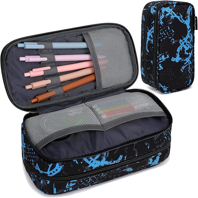 Mountain guest Pencil Cases for kids, Large Capacity Pencil Pouch, Office College School Marker Organizer Case pen for Men Women Adult Teens