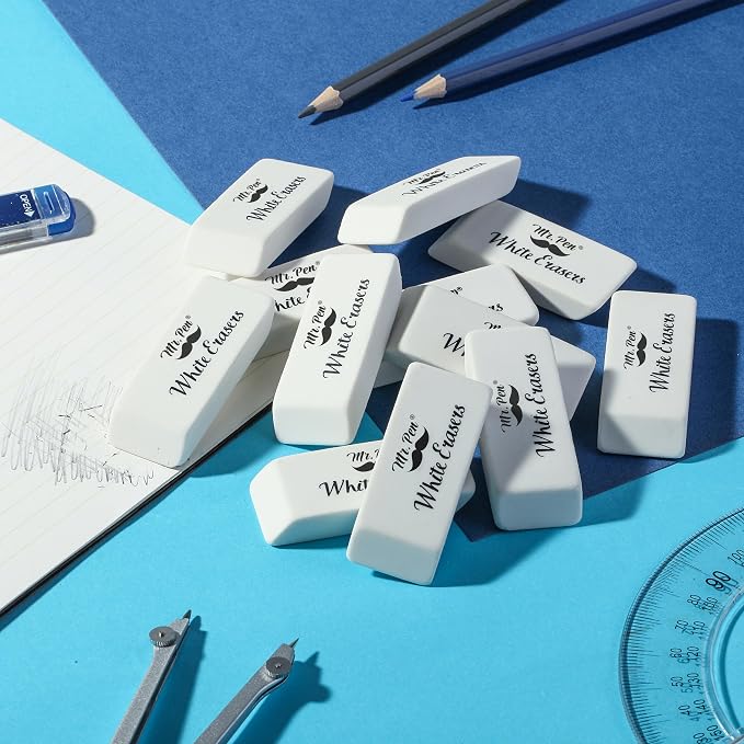 Mr. Pen- White Pencil Erasers Bulk, 36 Pack