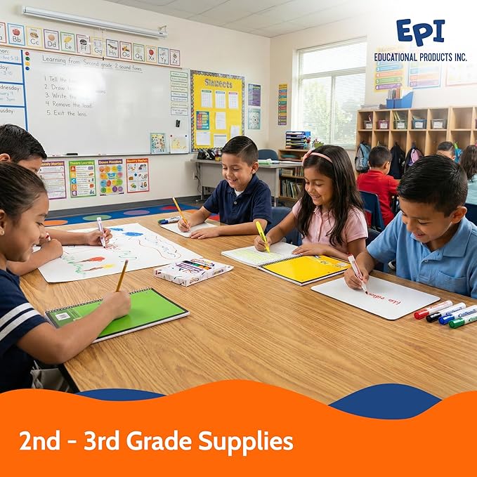 EPI Essentials Bulk School Supplies for Kids – 2nd to 3rd Grade School Supply Packs – Wide-Ruled Bundle with Classroom-Ready Standard List Essentials – 168 Boxes per Pallet