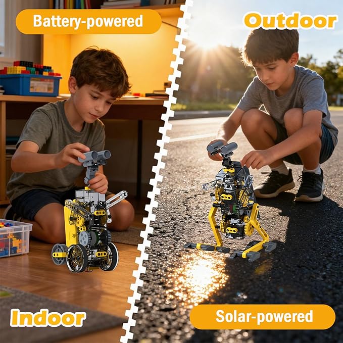 STEM 25-in-1 Education DIY Solar Power Toys for Boys Age 8-12, Science Kits Robots Toys for Ages 8-13, Building Toys Robotics Experiment Set Birthday Gifts for Kids 8 9 10 11 12 13 14+ Years Old