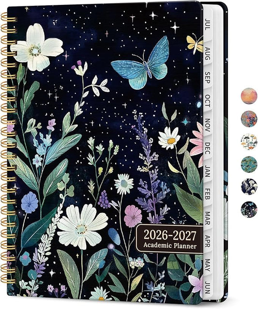 Planner 2026-2027, Academic Year Weekly and Monthly Calender Planner, from Jul 2026 - Jun 2027, Spiral Bound School Planning Book, Perfect for Teacher, Student, Women & Men, A4 (8.5" x 11"), Celestial