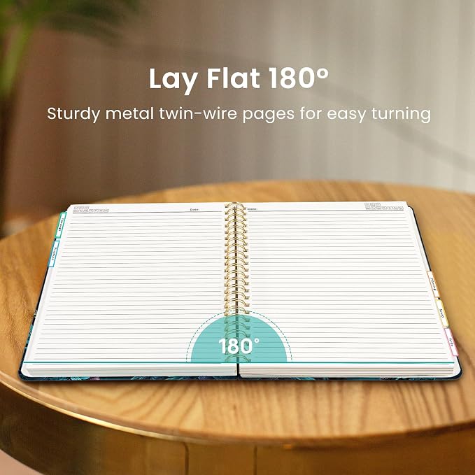 Taja Large Spiral Notebooks for Work 5 Subject with Removable Dividers