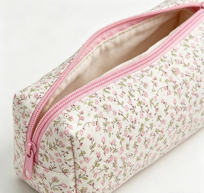Pencil Case, Pencil Pouch for Women, Pencil Case Small, Pencil Pouch Aesthetic (Ditsy floral)