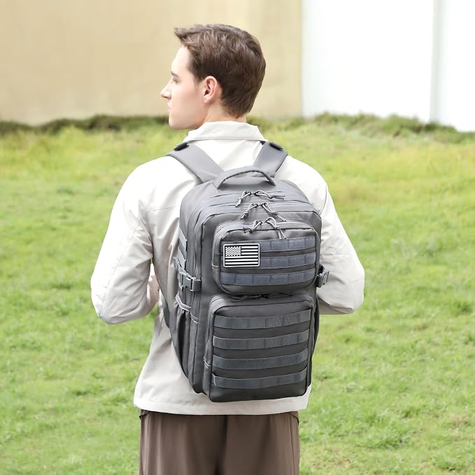 Wotony Military Tactical Backpack for Men Waterproof Daypack 3 Day Assault Pack Molle Bag with Water Bottle Holder