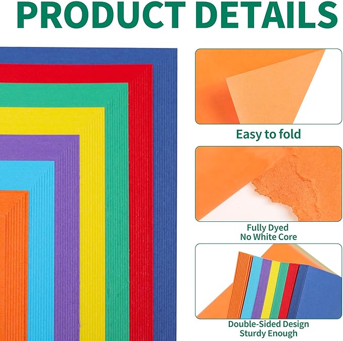 70 Sheets Colored Cardstock -7 Colors 8.5 x 11 inch Art Crafts Construction 65Ib/180g Thick Card Stock for Printer, DIY Cards Making, Scrapbooking UAP01