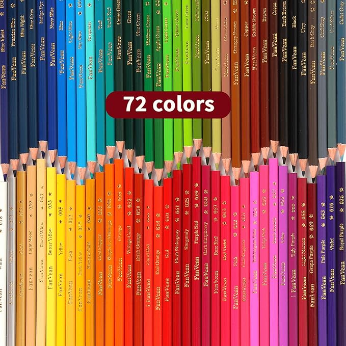 Colored Pencils for Adult Coloring Books: Color Pencil set Art Supplies Gift for Adults & Kids 72 Count