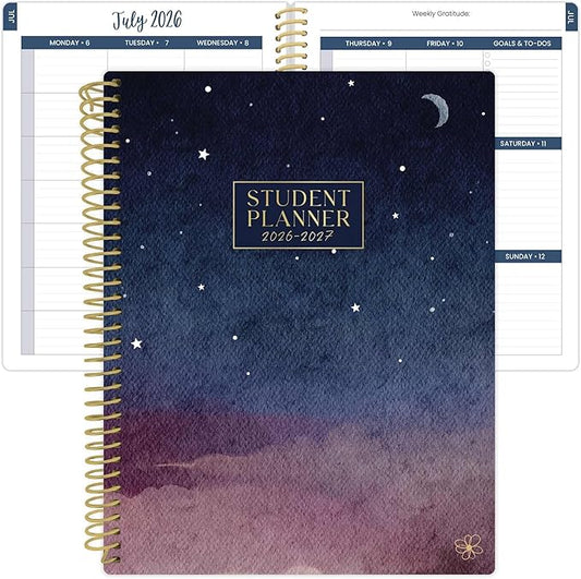 Daisy by bloom daily planners 2026-2027 Academic Year Student Planner (July 2026 - July 2027) - Elementary Through Middle School Calendar Agenda Book - 7” x 9" - Stargaze