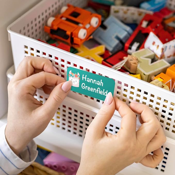 Personalized Waterproof Name Labels for Kids | Optional Packs 50, 150, 230 Labels | Custom Name Stickers for Kids' Clothing Tag, Water Bottle, Lunch Box, Customize Kid Name Label for Daycare Spring