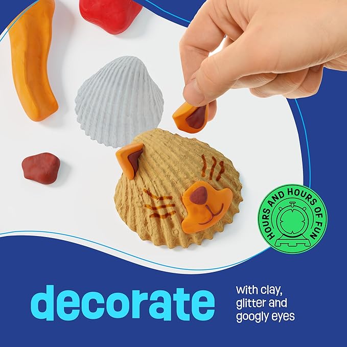 Dan&Darci Kids Sea Shell Painting Kit - Arts & Crafts for Kids - Gifts for Boys and Girls Ages 6-8, 8-12 - Craft Activities Kits - Creative Art Activity Gift Toys for Age 6 7 8 9 10 11 12 Year Old