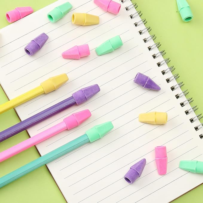Mr. Pen- Pencil Top Erasers Bulk, 150 Pack, Vibrant Colors