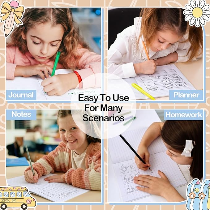 Eaasty Composition Notebook Wide Ruled Paper Assorted Marble Aesthetic Composition Notebook 100 Page 7.5" x 9.75" Journal Gift for Back to School First Day of School Students Teacher(3 Pcs,Classic)
