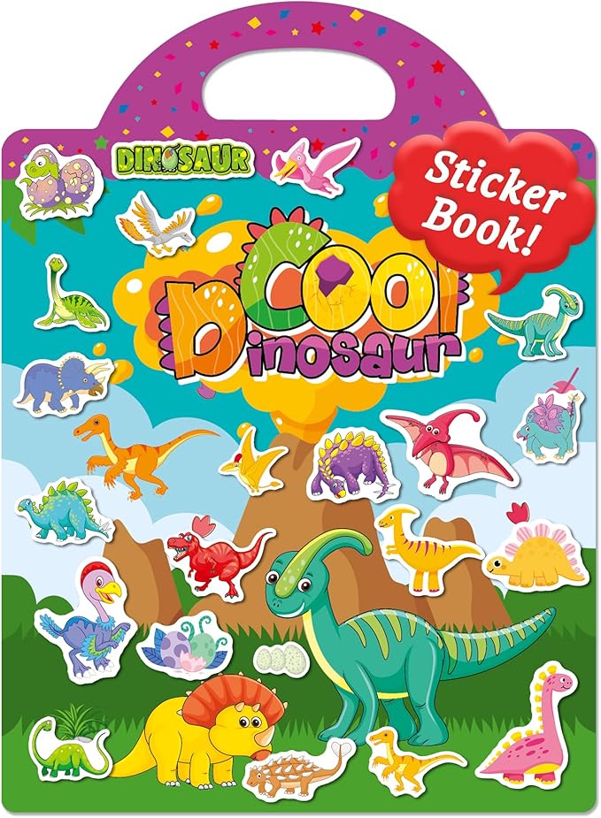 Benresive Reusable Sticker Book for Toddlers & Stickers for Kids, Toddler Travel Toys, Craft Activities, Boys & Girls Birthday Gifts