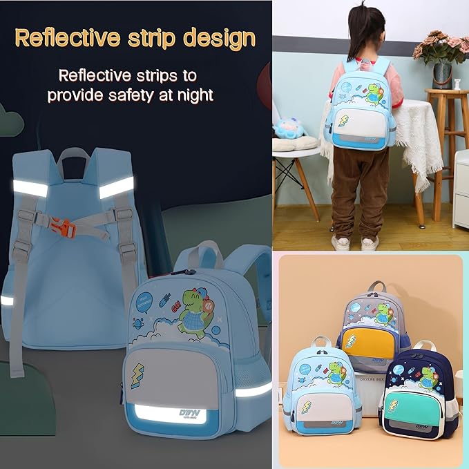 Dinosaur Backpack for Boys Bookbag for Toddler Kids 3-5 Boys School Bags Lightweight Preschool Backpack