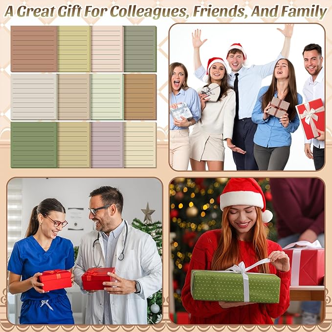 Yinder 24 Pcs Inspirational Sticky Notes Cute Motivational Sticky Notes Pad End of Year Employee Appreciation Gifts Bulk for Teacher Nurse Coworkers Office Supplies 3 x 3'' (No Words,Boho)