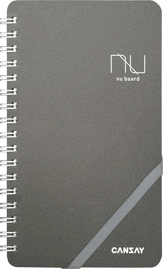 nu board Memo Size (4 x 7 inch) USA Edition NASHN4US08 Whiteboard Notebook - Dry Erase Notebook - Dry Erase Notepad - Dry Erase Board Mini Size - Reusable Notebook - Dry erase marker is not attached.