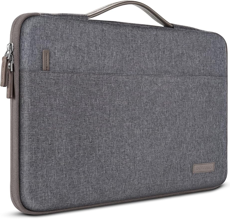 DOMISO Laptop Case Sleeve Protective Cover Compatible with MacBook Air 13 M4 M3 M2,MacBook Pro M2 M1,iPad Air/Pro,13 inch Dell,Lenovo, HP,Asus,Waterproof Computer Cases Bag with Handle,Dark Grey