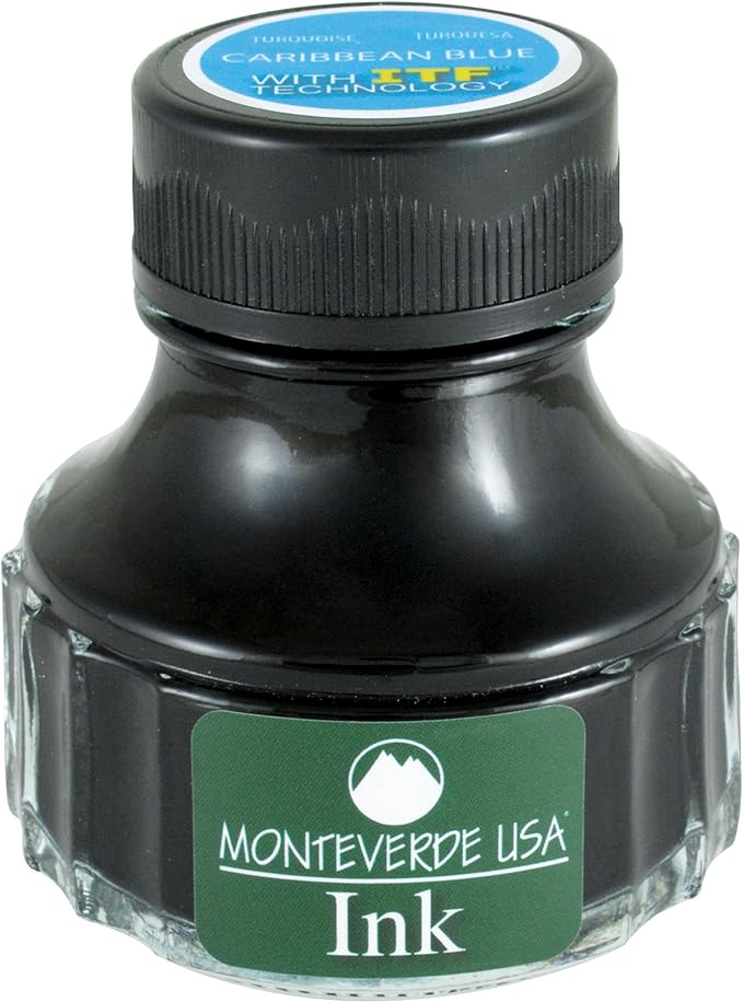Monteverde USA Ink with ITF Technology, 90 ml Caribbean Blue (G308TQ)