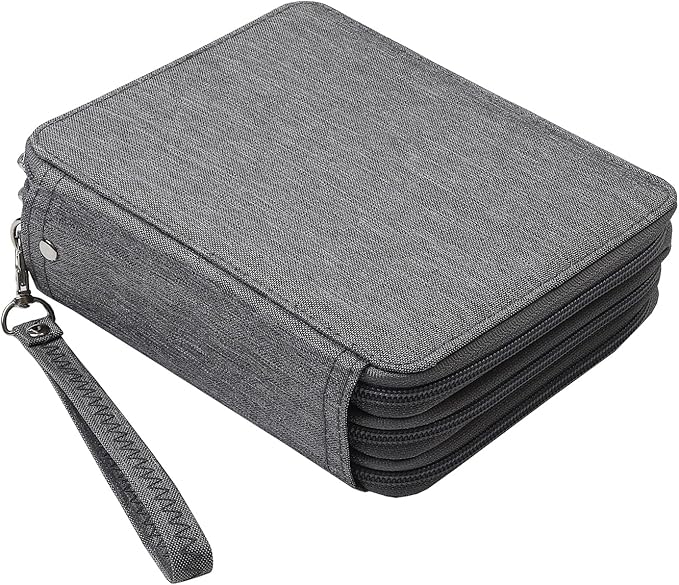 Portable Colored 72 Slots Pencil case Organizer with Printing Pattern for Watercolor Pens, Pencil Case Organizer for Artist