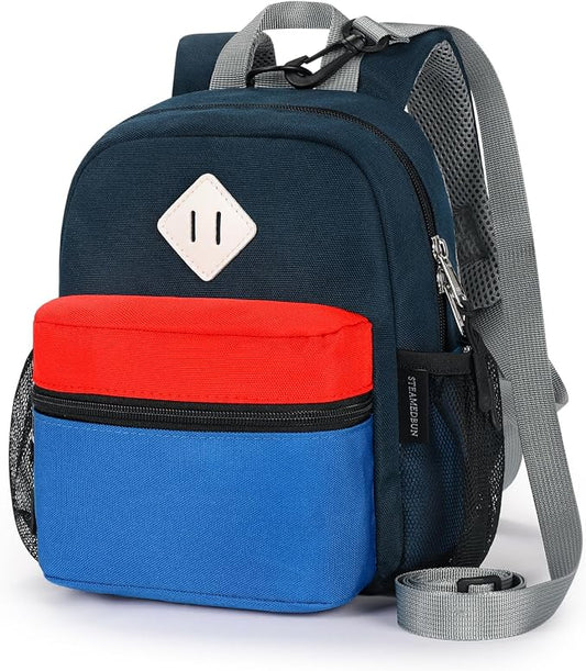 STEAMEDBUN Toddler Backpack Leash - Anti-Lost Harness Backpack for Boys Girls 1-3 - Blue