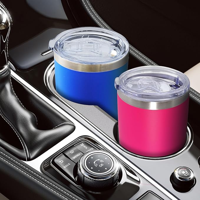 AIANJI 20oz Tumbler Bulk Stainless Steel Tumblers with Lid Vacuum Insulated Double Wall Travel Coffee Mug Powder Coated Tumbler Cup for Hot and Cold Drinks(Hot Pink, 6 pack)