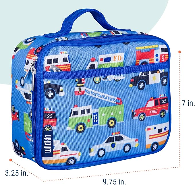 Wildkin Kids Insulated Lunch Box, Keeps Food Hot or Cold, BPA-Free with Mesh Pockets & Easy-Clean Lining – Ideal for School, Travel & Daycare – Heroes
