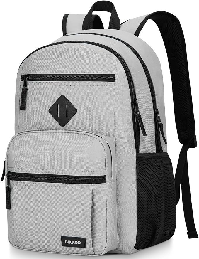 BIKROD Backpack for Men and Women, Lightweight Casual School Backpack for Teens Boys and Girls, Daily-use Travel Laptop Backpack Fits 15.6 Inch Notebook, High School Bookbag