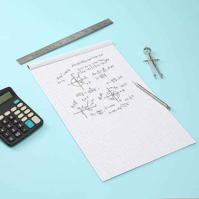 Mr. Pen- Graph Paper Pad, 17x11 Inches, 4x4 (4 Squares per Inch), 22 Sheets, Ideal for Math, Graphing and Sketching, Grid Paper for Students, Engineers, Artists