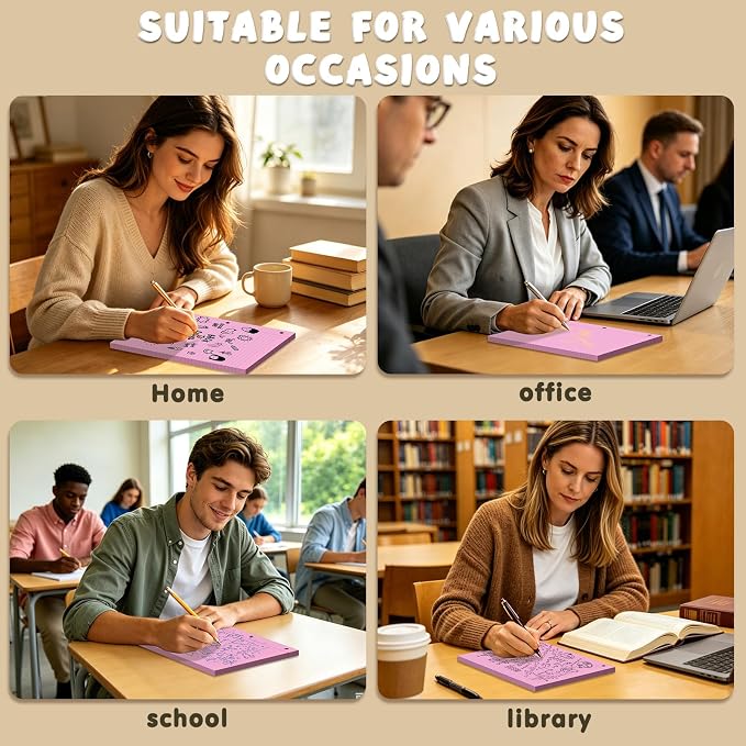 120 Sheets Pink 8x10.5 Inch Loose Leaf Paper, College Ruled Filler Paper, 3 Hole Punched Notebook Paper for 3 Ring Binder, Premium Notebooks Paper for Students & Teachers, Office & School Supplies