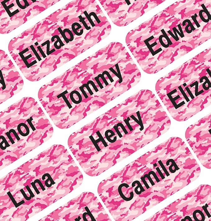 Personalized Name Labels for Kids – 60 Waterproof Peel-and-Stick Labels for Clothes, Lunch Boxes, Water Bottles, Laundry Bags – Durable, Dishwasher & Microwave Safe, Perfect for Camp, Daycare, School