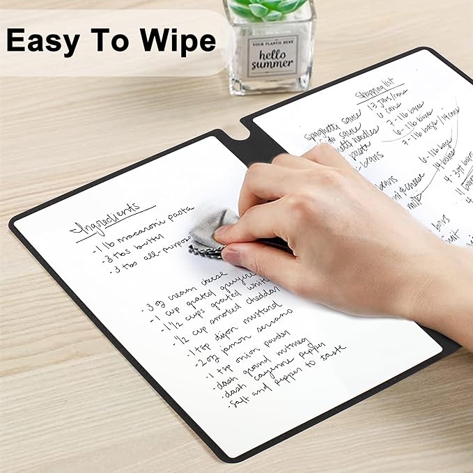 Portable Whiteboard, Erasable Reusable Whiteboard Notebook Mini A5 Dry Erase White Board for Meeting Business Office Home