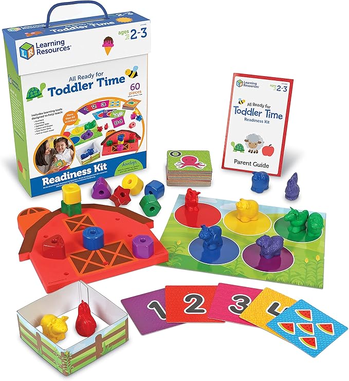 Learning Resources All Ready For Toddler Time Readiness Kit - 22 Pieces, Ages 2+, Back to School, School Preparation Activities, Preschool Games, Classroom Must Haves