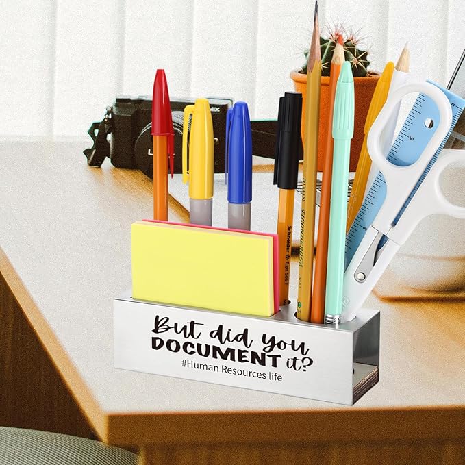 Funny HR Thank You Gift, Human Resources Office Humor Appreciation Gift, Sarcastic Workplace Desk for HR Professionals, Recruiters Compliance Teams, Office Pencil Holder for Desk SD290