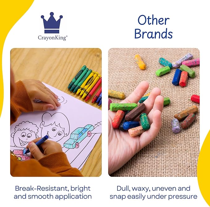 CrayonKing 600 Bulk Crayons – 150 Individually Wrapped Cello Packs of 4 | Crayon Party Favors for Kids | Restaurants, Classrooms & Goodie Bags | Non-Toxic