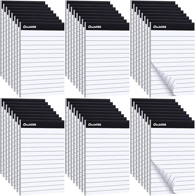 Oleitodh 3x5 Notepads – 48 Pack White Memo Pads Small Writing Pads with Perforated Lined Pages, Mini Note Pads 30 Sheets per Lined Note Pads 3x5, Pocket Notepads for Office School Home Supplies