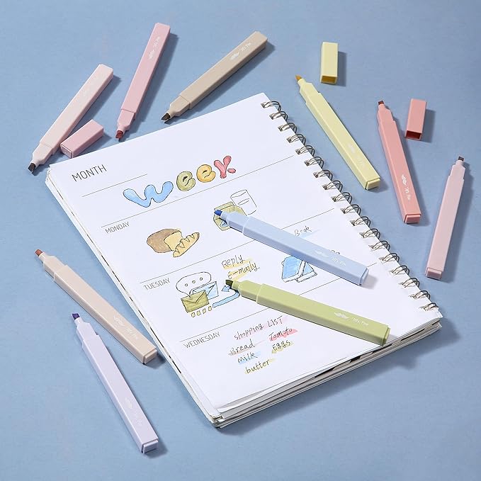 Mr. Pen- Aesthetic Highlighters No Bleed, 10 Pack, Assorted Colors, Chisel Tip, Cute Highlighters Assorted Colors for Journaling, Highlighting, Underlining, Fast Dry, Back to School Supplies