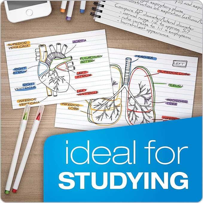 Oxford Ruled Index Cards, 3" x 5", White, 1,000 Cards (100 Packs of 100) (31)