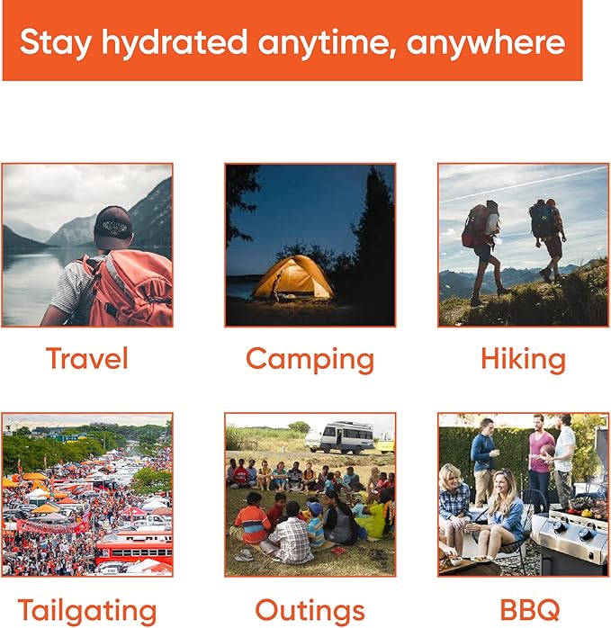 Gadgetime USA Collapsible Drinking Cup (Pack of 4) - Reusable Travel Mug - Silicone Drinking Glass for Hiking, Picnic, Camping & More - Small Portable cup for Outdoors - Folding Cups with Lids
