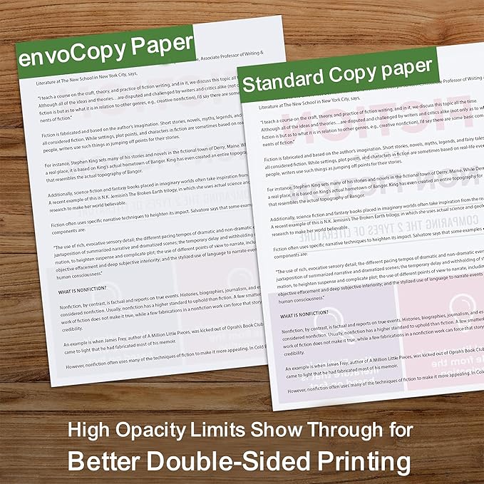 envoCopy TreeFree 100% Recycled Multipurpose Paper, 8.5" x 11", 20 lbs., White, 500 Sheets/Ream