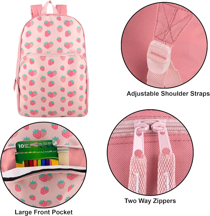 Trail maker Classic 17 inch Backpacks with Adjustable Padded Straps | School Backpacks for Girls, Boys