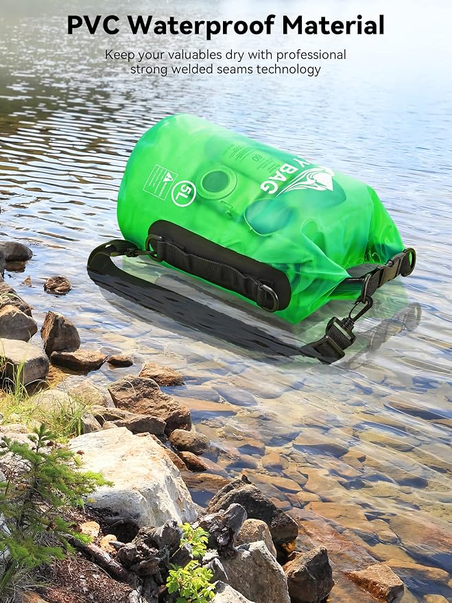 HEETA Dry Bag Waterproof Backpack with Phone Case 5L/10L/20L/30L/40L | Roll Top Lightweight Dry Storage Bag for Women Men, Travel Boating Kayaking Paddle Board Camping Beach Essentials Accessories