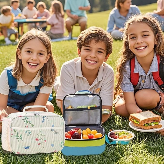 RHCPFOVR Kids Lunch Bag - Insulated Lunch Box for Boys Girls,Washable Lunch Bag and Reusable Toddler Leak-proof Lunchbox for School and Daycare