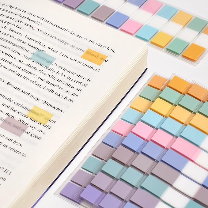 Sticky Tabs Notes Page Marker - 1000Pcs 1.77-Inch Repositionable Sticky Index Tabs Colorful Page Tab for Annotating Books, Files and Notebook Dividers, Teacher School Office Supplies,Study Aids
